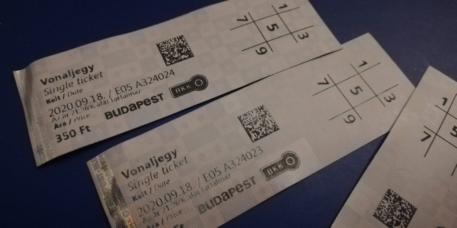 Two kinds of Tickets for Budapest Public transport