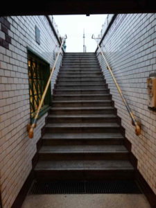  Budapest yellow Metro M1 stairs, no lift