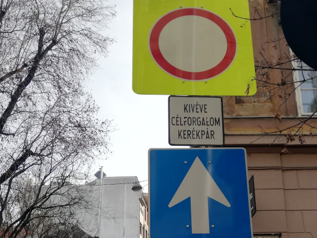 Most tricky driving sign in Hungary