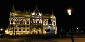 Parliament Budapest side view Hungary