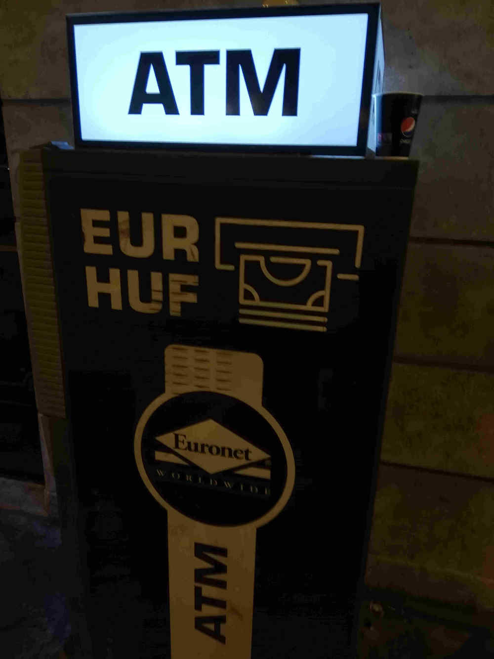 ATM machine in Budapest for money and cash withdrawl