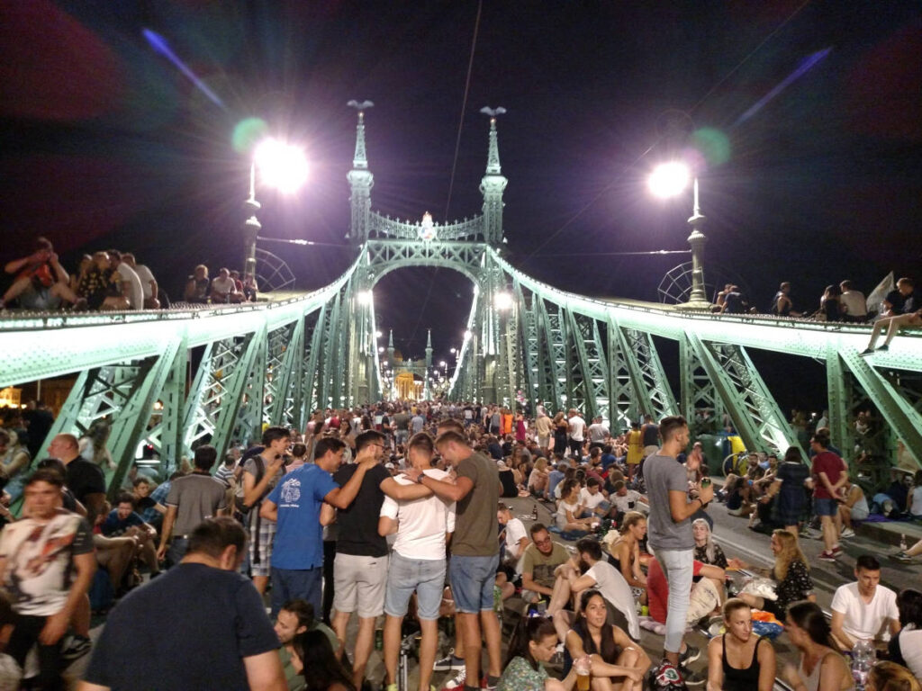 Picnic at freedom bridge Budapest