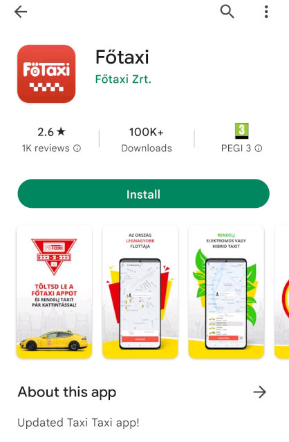 Fo Taxi App Budapest