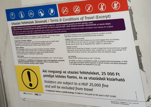 Budapest Bus fines 2024
