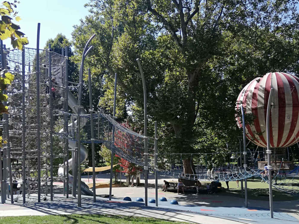 Free Outdoor playground in Budapest city park