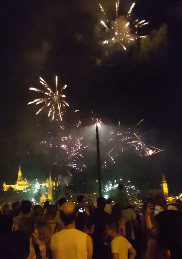 Fireworks in Budapest Hungaryv
