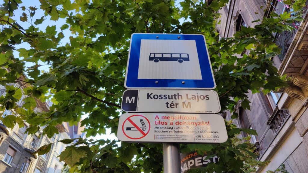 Budapest Parliament Bus stop