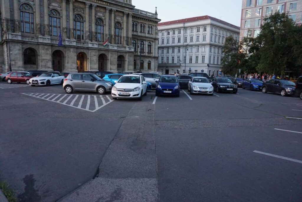 Parking Near Budapest Parliament