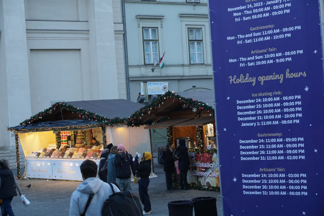 Budapest Christmas Markets Timings 2023