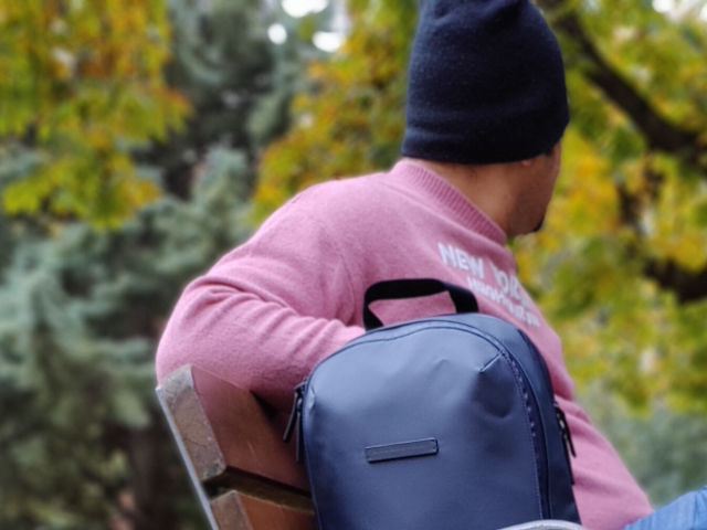 Gion Backpack in Night blue color by Horizn Studios